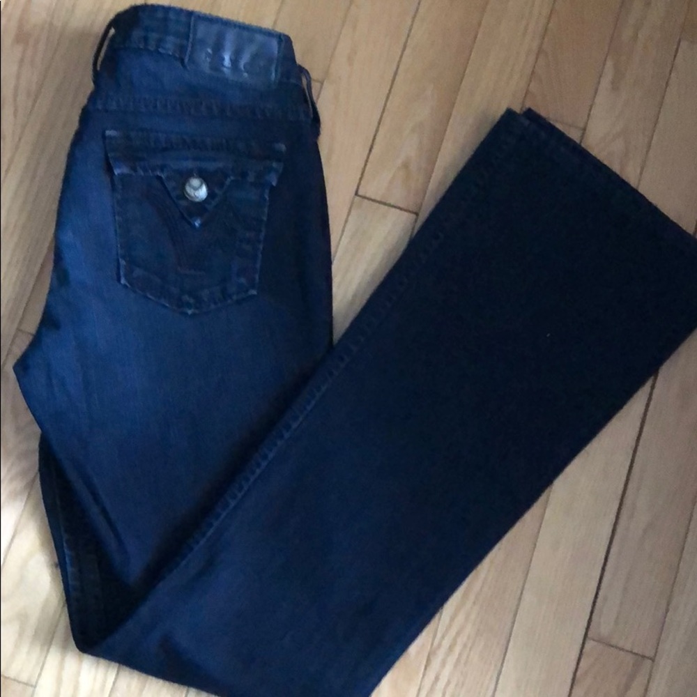PRVCY dark denim boot cut jeans